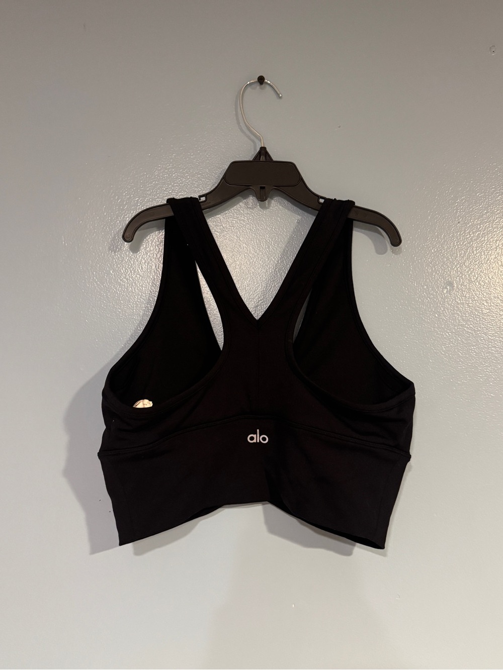 ALO Yoga Black Racerback Support Sports Bra